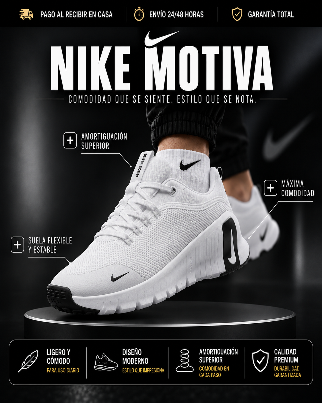 Nike Motiva - Comodidad que se siente
