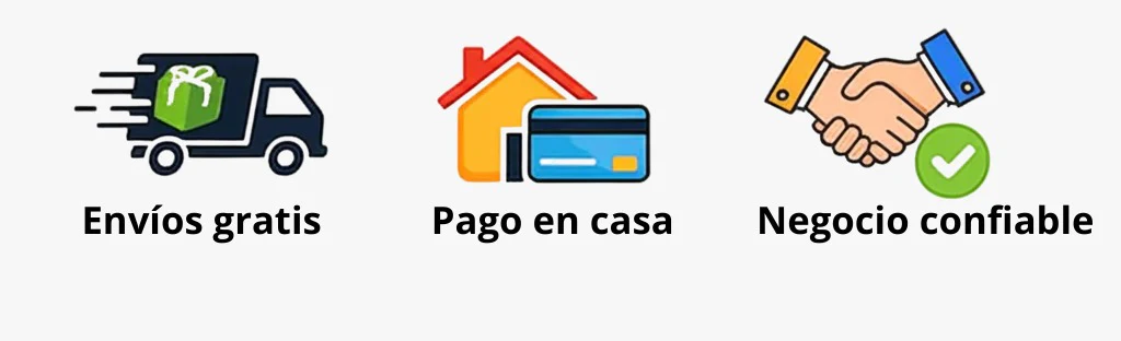 Envíos gratis · Pago en casa · Negocio confiable